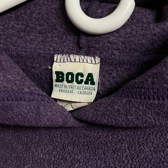 Vintage 90s Boca Canada Pull over Fleece Hoodie - Picture 4 of 5